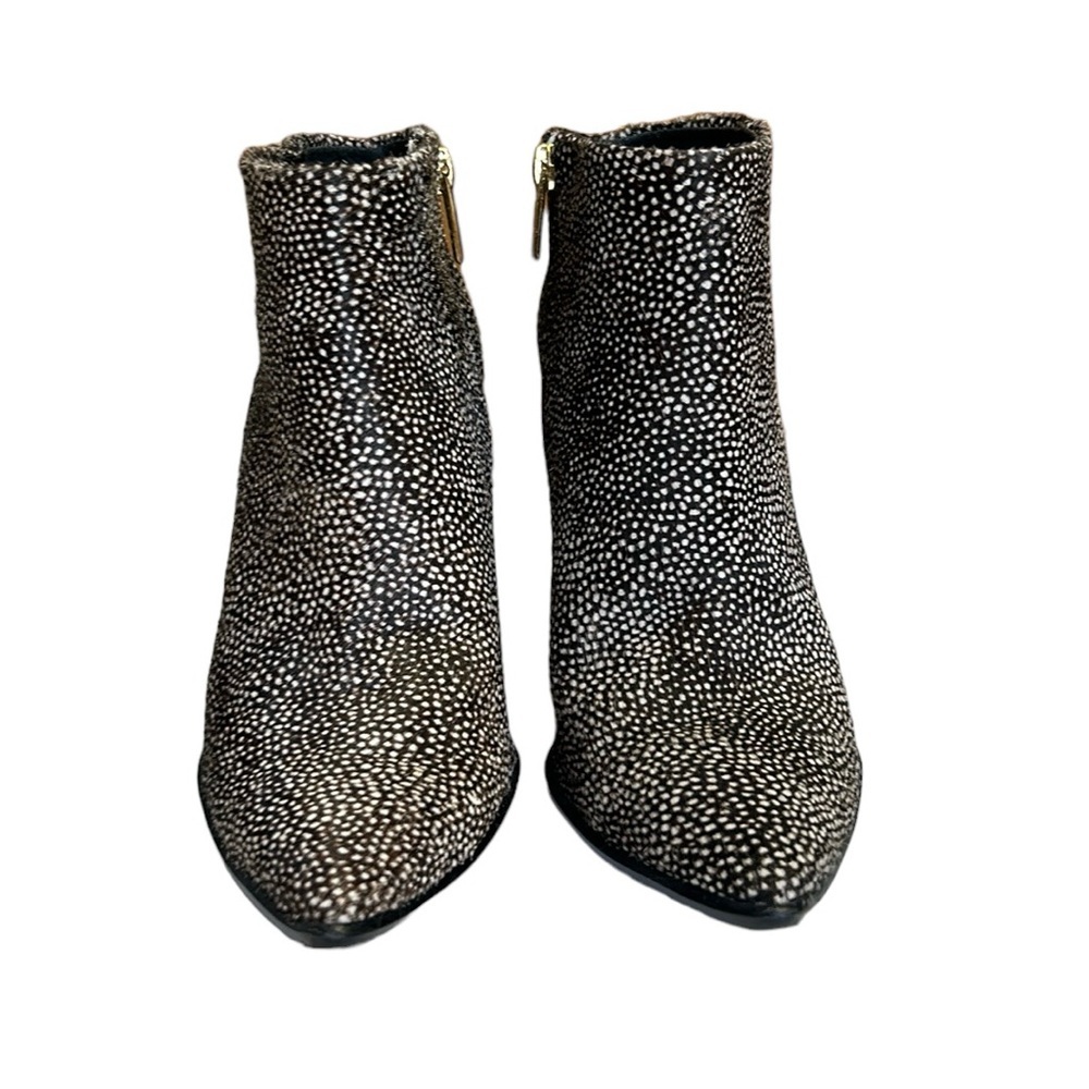 CARRANO Anthropologie | Pony Hair Ankle Booties Polka Dot Black/Beige Women’s 10 - Picture 8 of 16